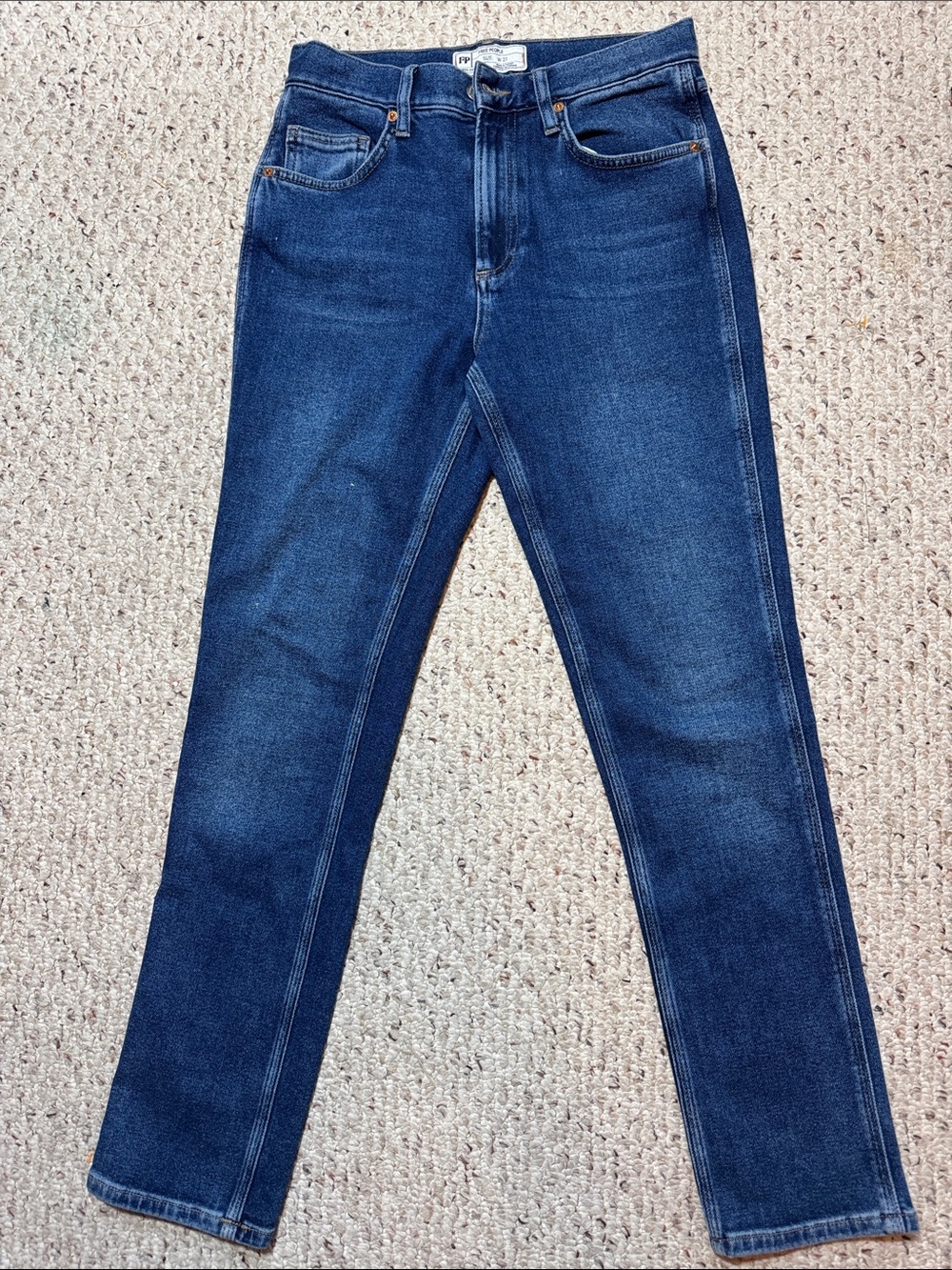 Free People Women’s Dark Wash Blue Skinny Jeans Soze 27